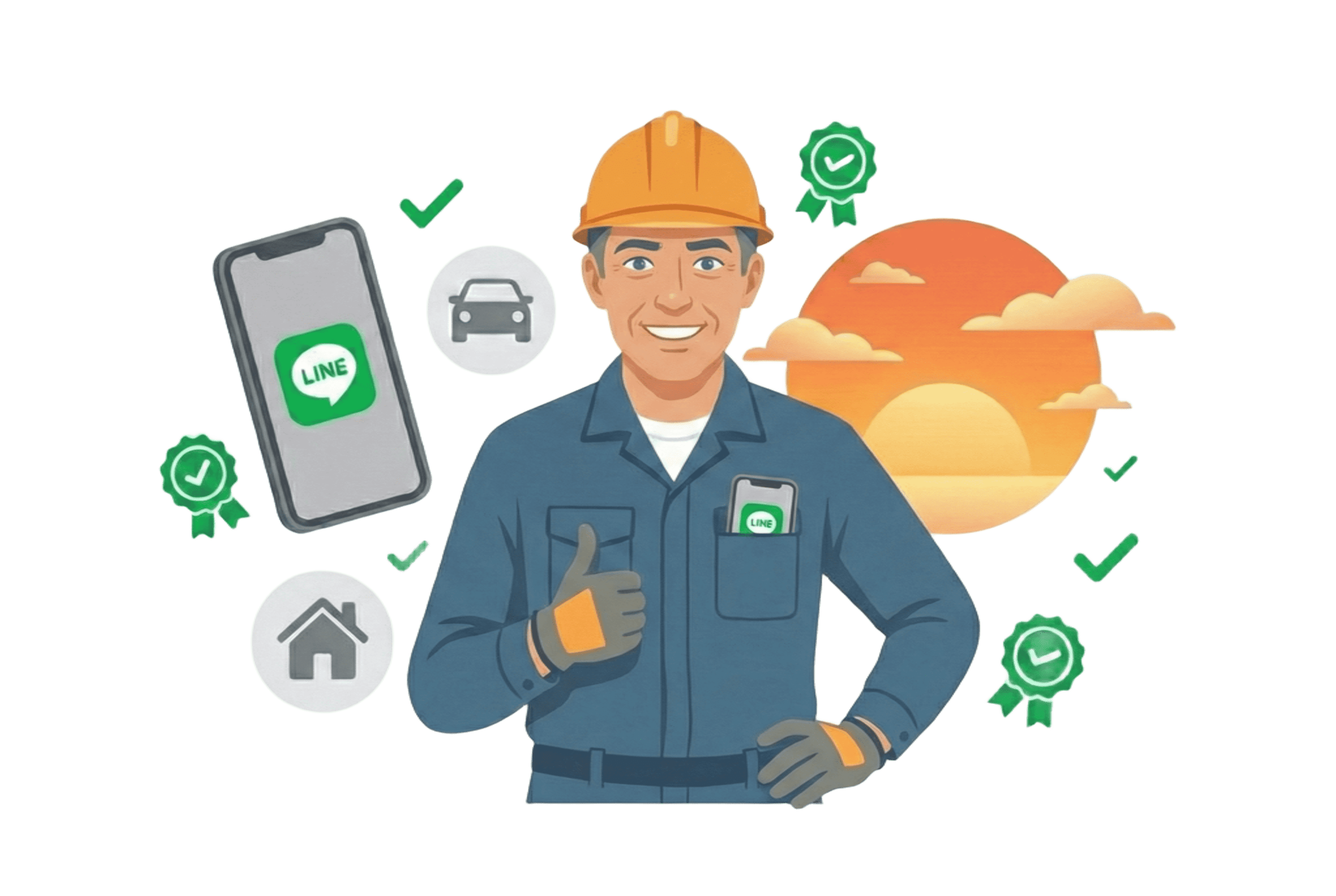 LINEで日報完了